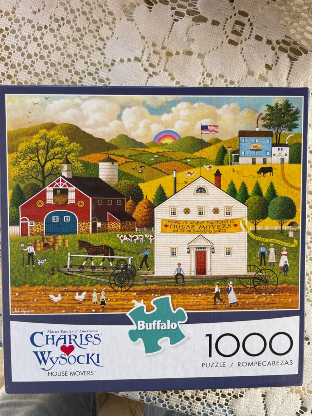 Charles Wysocki House Movers 1000 piece puzzle complete with poster